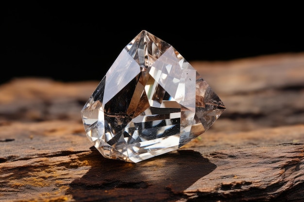 Premium AI Image South African Diamond 0 55 Ct In Kimberlite premium-ai-image-south-african-diamond-0-55-ct-in-kimberlite