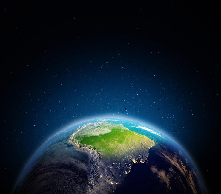 Photo south america elements of this image furnished by nasa 3d rendering