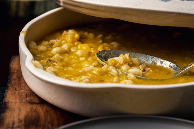 South American Gastronomy A Tasty Bowl of Argentine Locro with Pumpkin and Corn