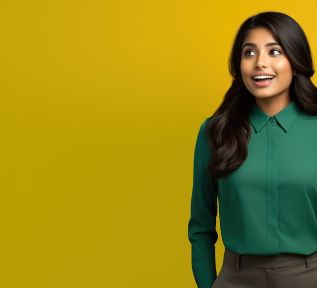 South asian girl in office clothes