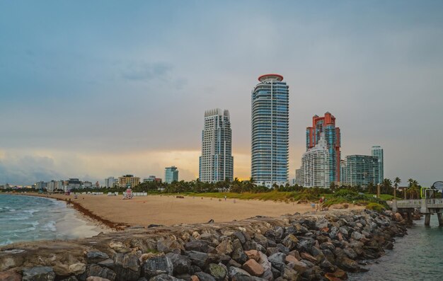 South beach miami beach south beach skyline