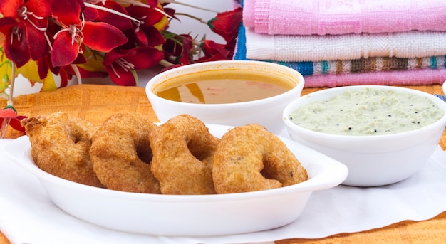 South indian food idli vada