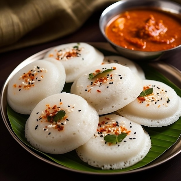 Южно-индийская уличная еда Idli Idly