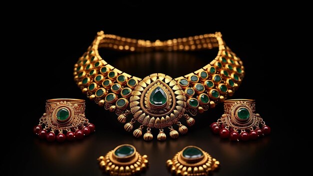 Premium Photo  South indian traditional jewelry high definition 