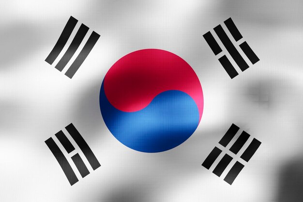 한국 섬유  ⁇ 발 3d 일러스트레이션