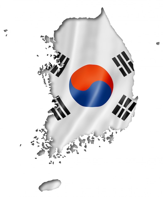 South Korean flag map