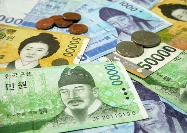 South Korean won currency 