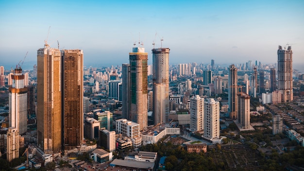 Photo south mumbai skyline real estate in lower parel worli