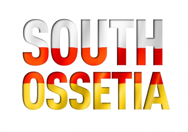 South Ossetia flag text font