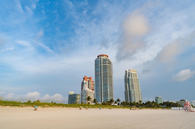 South Pointe skyscrapers building with cityscape at south beach