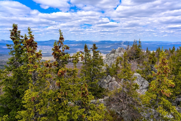 South Ural Mountains with a unique landscape vegetation and diversity of nature