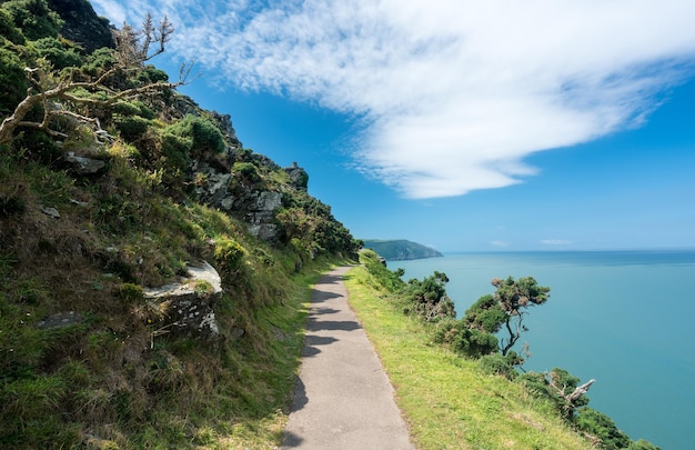 The South West Coast Path near Lynmouth