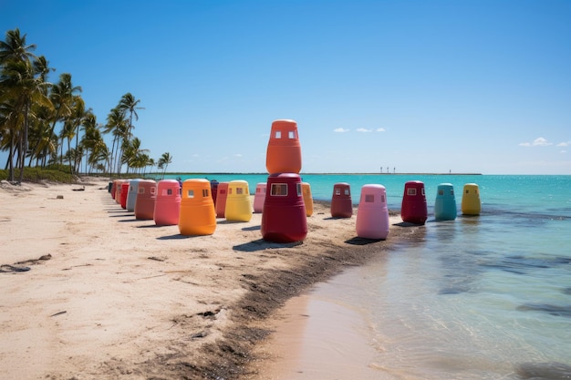 Southernmost point iconic float by the sea in key west usa generative ia