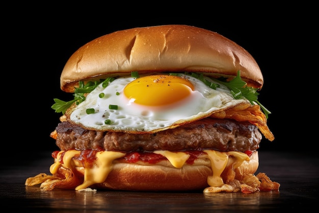 Southwestern Beef Burger with Fried Egg