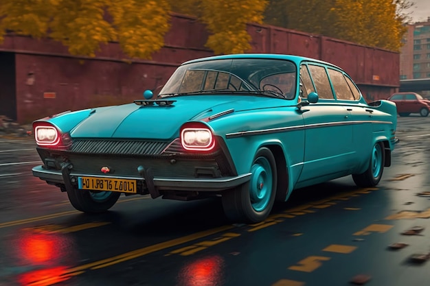 Soviet cyberpunk car of the future