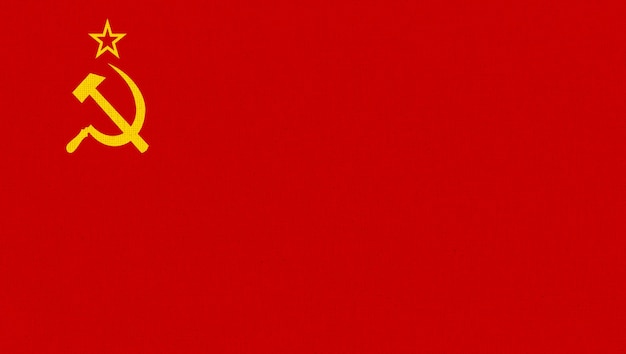 Photo soviet flag grange red flag of ussr flag of nonexistent state retro symbol