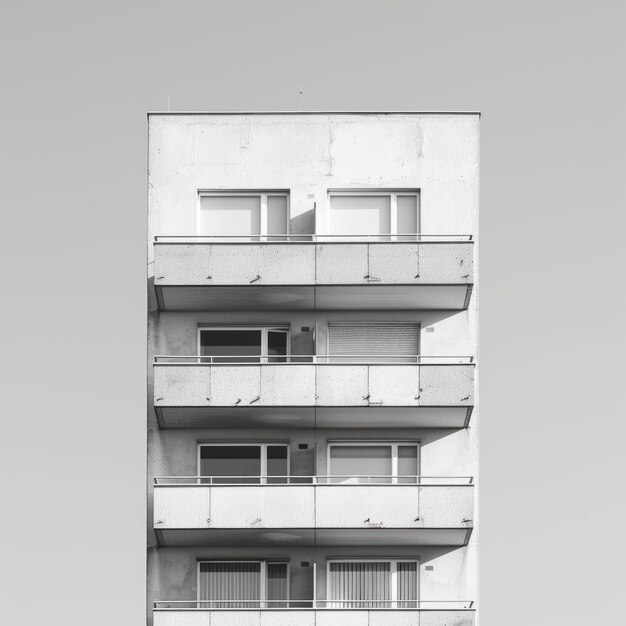 Photo sovietera apartment building with small balconies