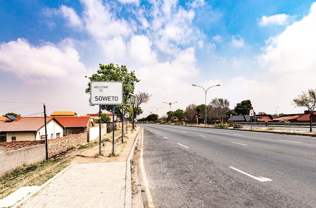 Soweto Townships-stadsteken in Johannesburg Zuid-Afrika