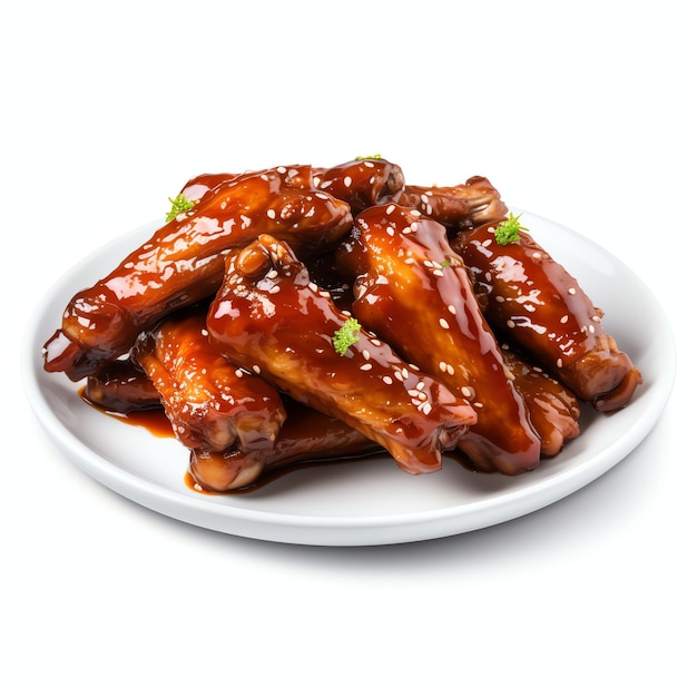 a soy chicken wings studio light isolated on white background