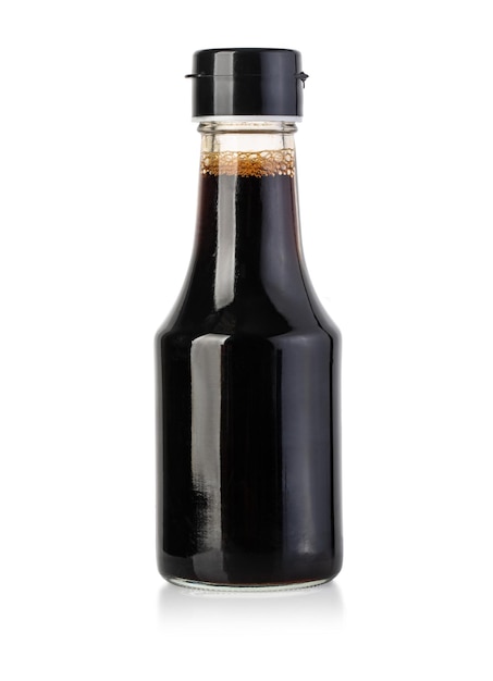 Soy sauce bottle isolated on white background