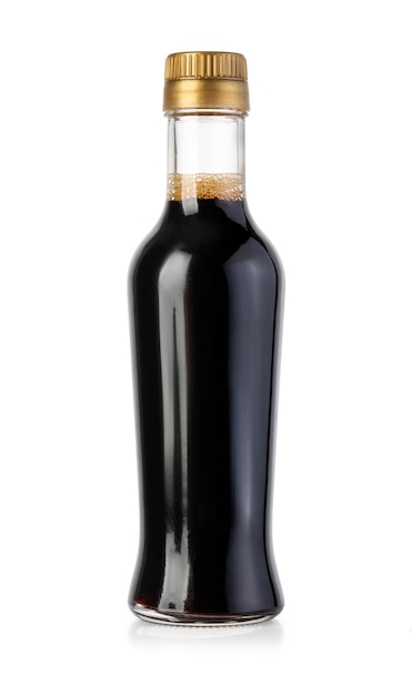 Soy sauce bottle isolated on white background