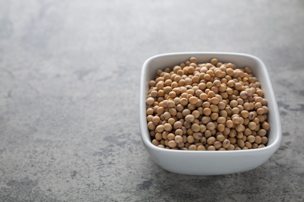 Soybean raw food nutrition in a bowl