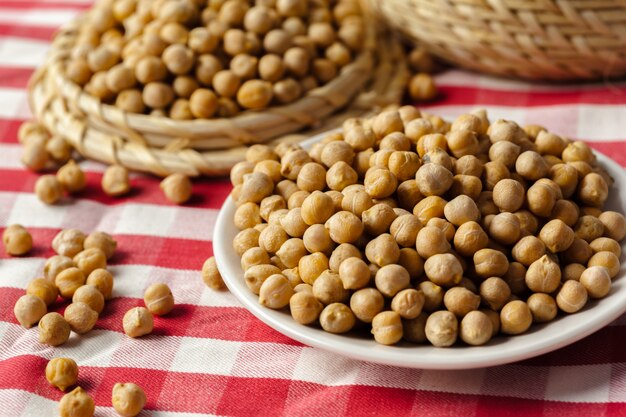 Soybean in wood bowl