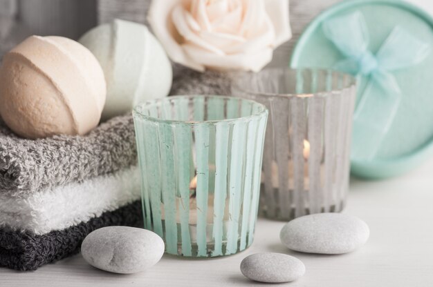 SPA composition with bath bombs