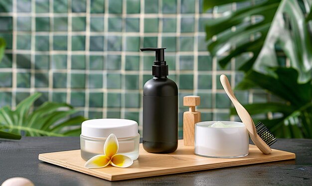 Spa cosmetic product set for hair care treatment