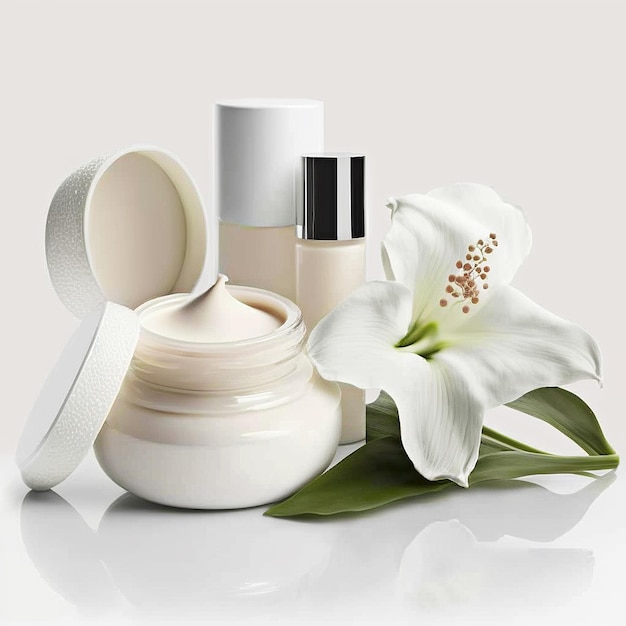 Foto spa-cosmetica en orchideeën generatieve ai