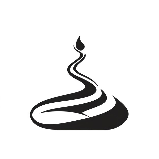 Фото Логотип спа абстрактный минималистский черно-белый