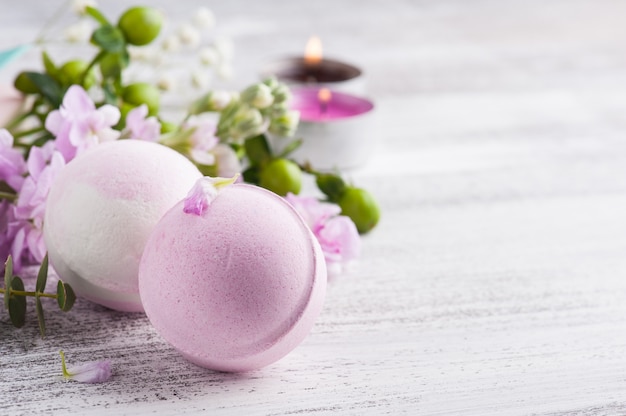 Spa products with bath bombs