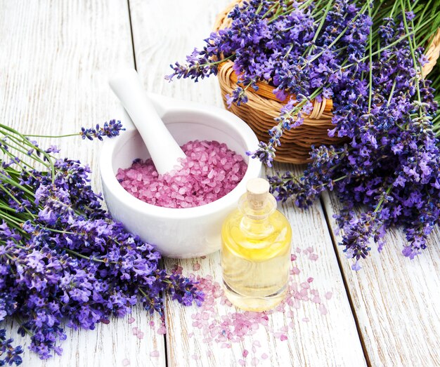 Spa products with lavender