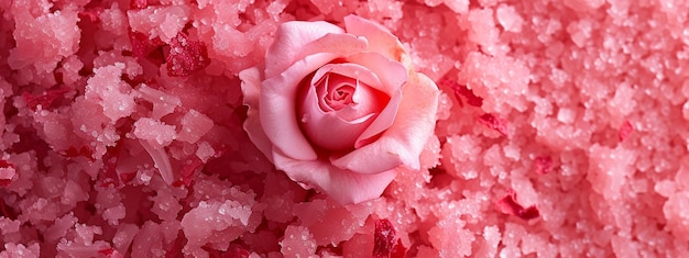 spa skin care pink rose body scrub