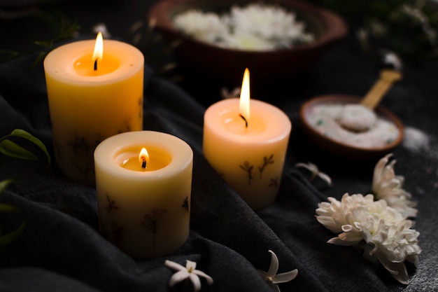 spa still life with natural elements