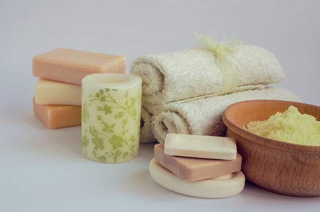 Spa e benessere con sapone naturale