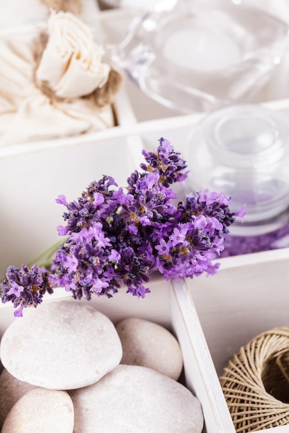 Spa with lavender