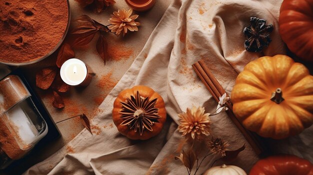 Photo spa with pumpkins indoor