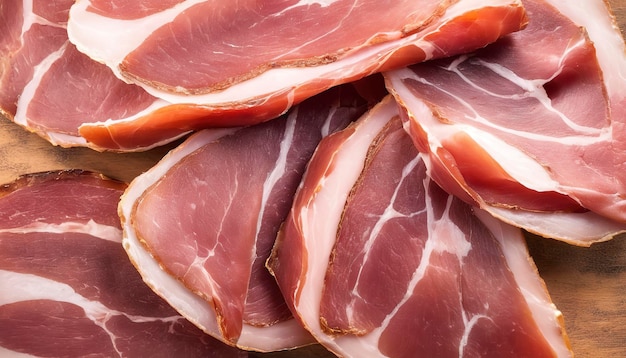 Spaanse jamon Serrano gehard ham geïsoleerd op witte achtergrond