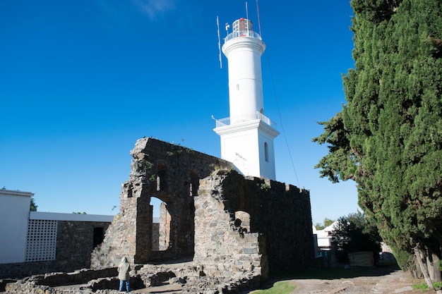 Spaanse koloniale huizen in colonia uruguay