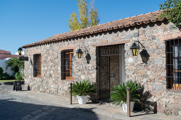 Spaanse koloniale huizen in Colonia Uruguay