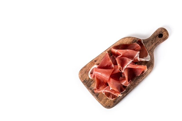 Spaanse serranoham op snijplank