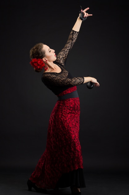 Spaanse vrouw flamenco dansen