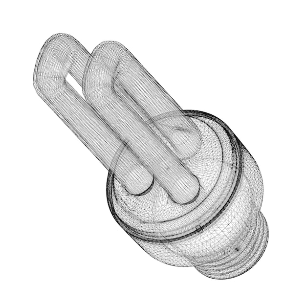 Spaarlamp, carrosseriestructuur, draadmodel,