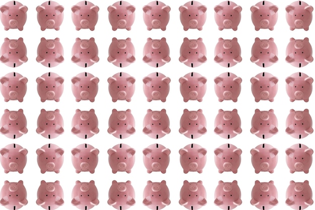Spaarvarken in de vorm van een varkenstextuurpatroon