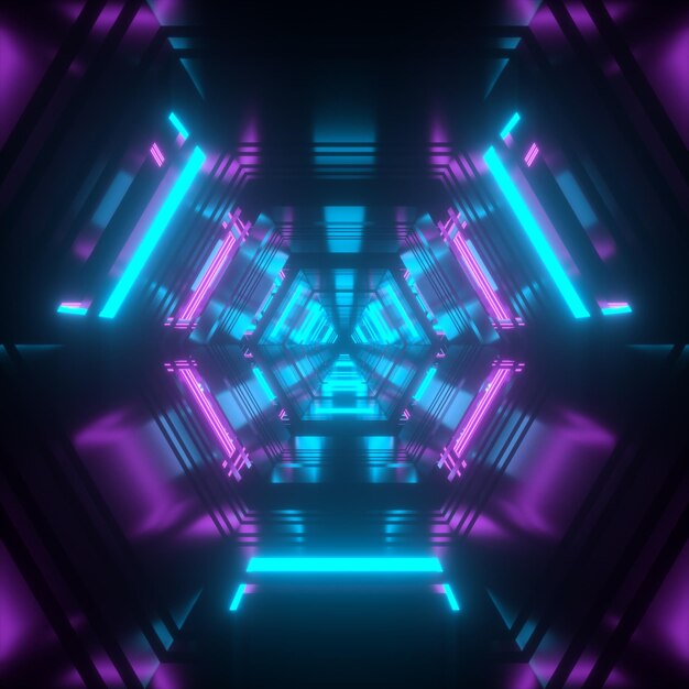 Space Abstract Tunnel 3D