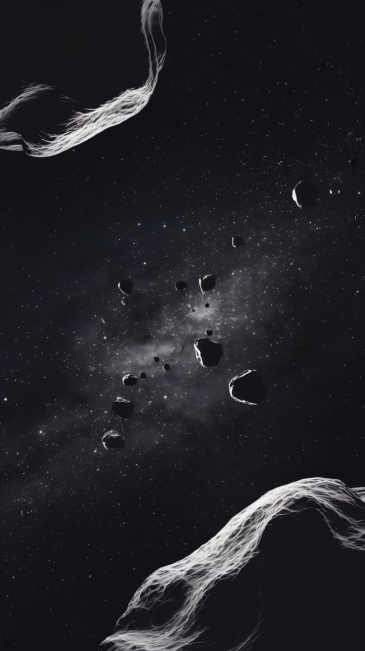 Photo space asteroids