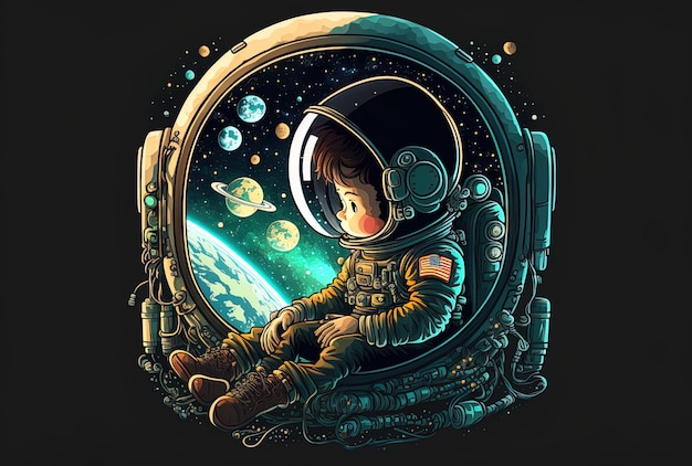 In space an astronaut