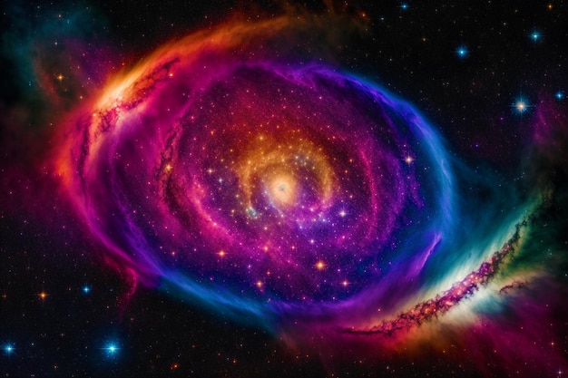 Space background Cosmic Enigma Capturing the Mysteries of a Black Hole in Space Generative AI