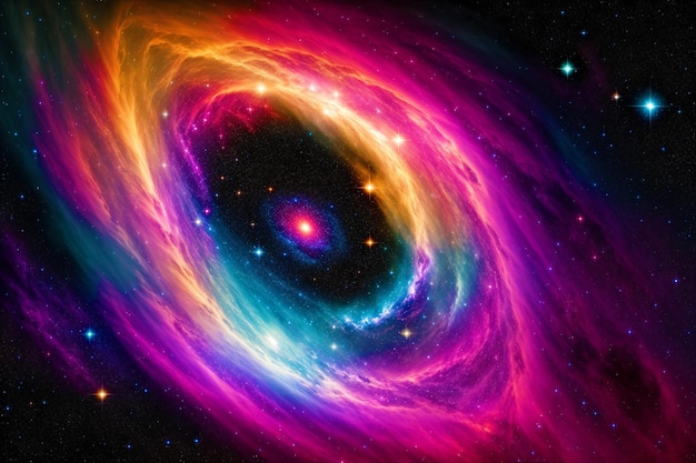 Space background Cosmic Enigma Capturing the Mysteries of a Black Hole in Space Generative AI